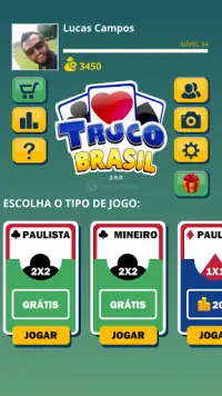 Truco Brasil - Truco online Screen Shot 1