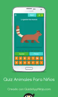 Quiz Guess The Animal (Spanish Words) Screen Shot 3