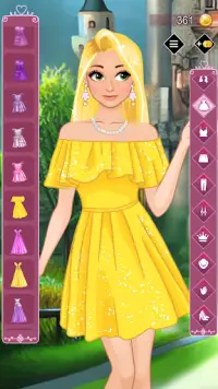 गोल्डन राजकुमारी ड्रेस अप खेल Screen Shot 4