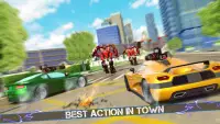 Grande Robô Carro Crime Batalha Simulador Screen Shot 1