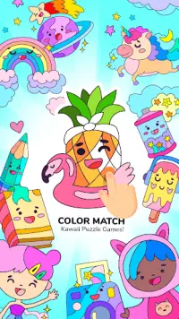 Color Match – Kawaii Puzzle Games Screen Shot 0