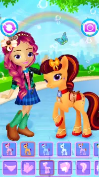 Küçük At ve Kız Giydirme Oyunu Screen Shot 2