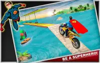 Superhero Tricky Motorcycle Simulator Games 2018 Screen Shot 1