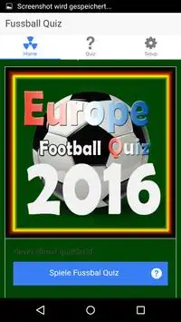 Europa Fussball Quiz 2016 Screen Shot 0