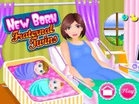 出生双子の女の子のゲーム Screen Shot 0