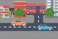 لعبة ممتعة لسباق السيارات - تسريع في المدينة Screen Shot 3