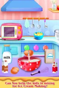 Ice Cream Cone Maker Beku Dessert-Cooking games Screen Shot 2