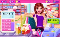 Girl Cashier -Grocery Shopping Screen Shot 1