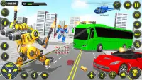 لعبة سيارة روبوت حافلة مدرسية Screen Shot 7