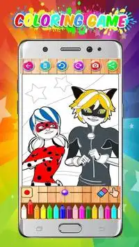 coloring Miraculous Ladybug And Cat Noir Screen Shot 2