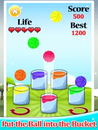 Bucket Color Ball Challenge Game Screen Shot 2