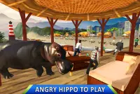 Wild Hippo Beach Attack Джунгли Симулятор Screen Shot 8