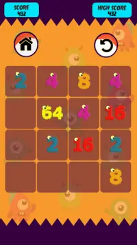 Monster 2048 Puzzle Screen Shot 2