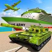 US Army Transport Game – Cargo Plane & Army Tanks