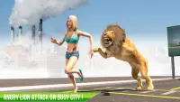 Angry Lion City Attack : Animal Hunting Simulator Screen Shot 0