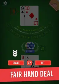 Blackjack 21 card game Screen Shot 10