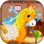 Horse Makeup Spa and Salon_Pony Horse Wash Cleanup