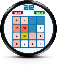 Binary Bytes (2048) Game for Smartwatch ⌚ Screen Shot 2