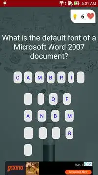Free MS-Word Test Quiz Screen Shot 6