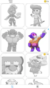 Brawl Stars Pixel Art Coloring - Color By Number Screen Shot 5