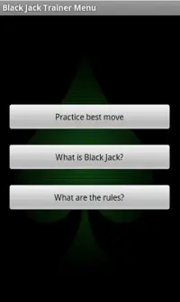 Black Jack Trainer Screen Shot 3