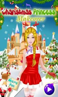 राजकुमारी लड़की क्रिसमस खेल Screen Shot 0