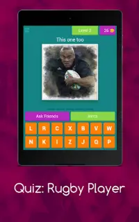 Rugby Players Picture Quiz Game Screen Shot 7