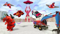 Excavator Robot Car Game: Elephant Robot Games Screen Shot 1