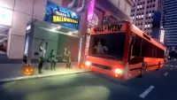 हेलोवीन राक्षस शहर बस: रात रेसिंग सिम 2018 Screen Shot 3