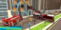 Heavy Ladder Fire Truck City Rescue 2019 Screen Shot 3