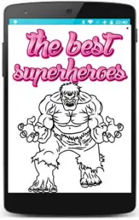 Superheroes coloring pages for kids Screen Shot 1