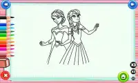 Elsa En Anna Coloring Games Screen Shot 0