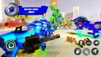 Mega Lion Robot Car Transform- Robot Shooting Game Screen Shot 4