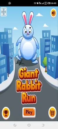Rabbit run: street run Screen Shot 1