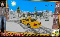 タクシー 運転 シミュレーション 雪 丘 ドライブ Screen Shot 1