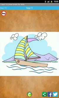 Learn to draw boats for Kids Screen Shot 2