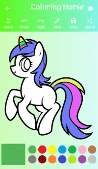 Coloring Horse Magic Pony Screen Shot 5