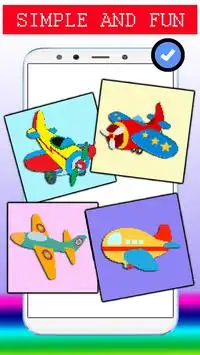 Airplane Coloring by number Pixel Art Screen Shot 0