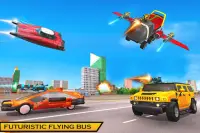 Flying Bus Transform - Bus Driving Simulator 2020 Screen Shot 3