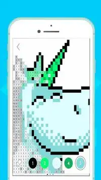 Warna Unicorn dengan nomor - kotak pasir pixel art Screen Shot 2