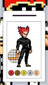 One Punch Man Pixel Art Games Screen Shot 1