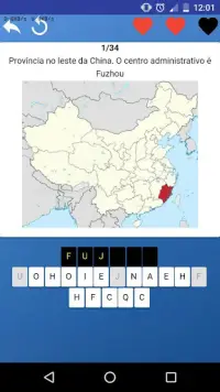 Teste de Geografia da China Screen Shot 0