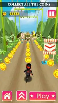 Ninja Surfer : Forrest Run Screen Shot 2