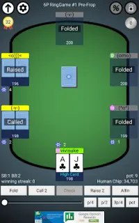 AI Texas Holdem Poker offline Screen Shot 1