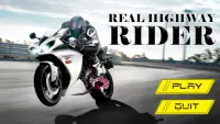 Real Highway Rider - Moto Bike Racing Games Screen Shot 4