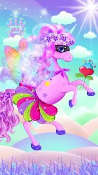pony kecil (unicorn) berdandan permainan perempuan Screen Shot 0