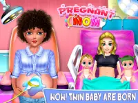 Pregnant Mom & Baby Twins Newborn Care Nursery Screen Shot 0