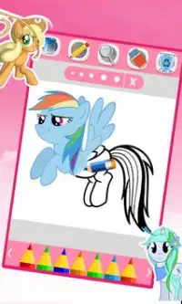my pony coloring little rainbow fans Screen Shot 6