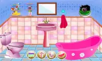 Barbie Bathroom Cleaner Girl Games Screen Shot 2