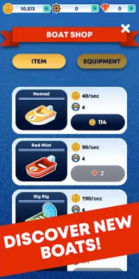 Merge Boat - Idle Clicker & Builder Tycoon Screen Shot 2